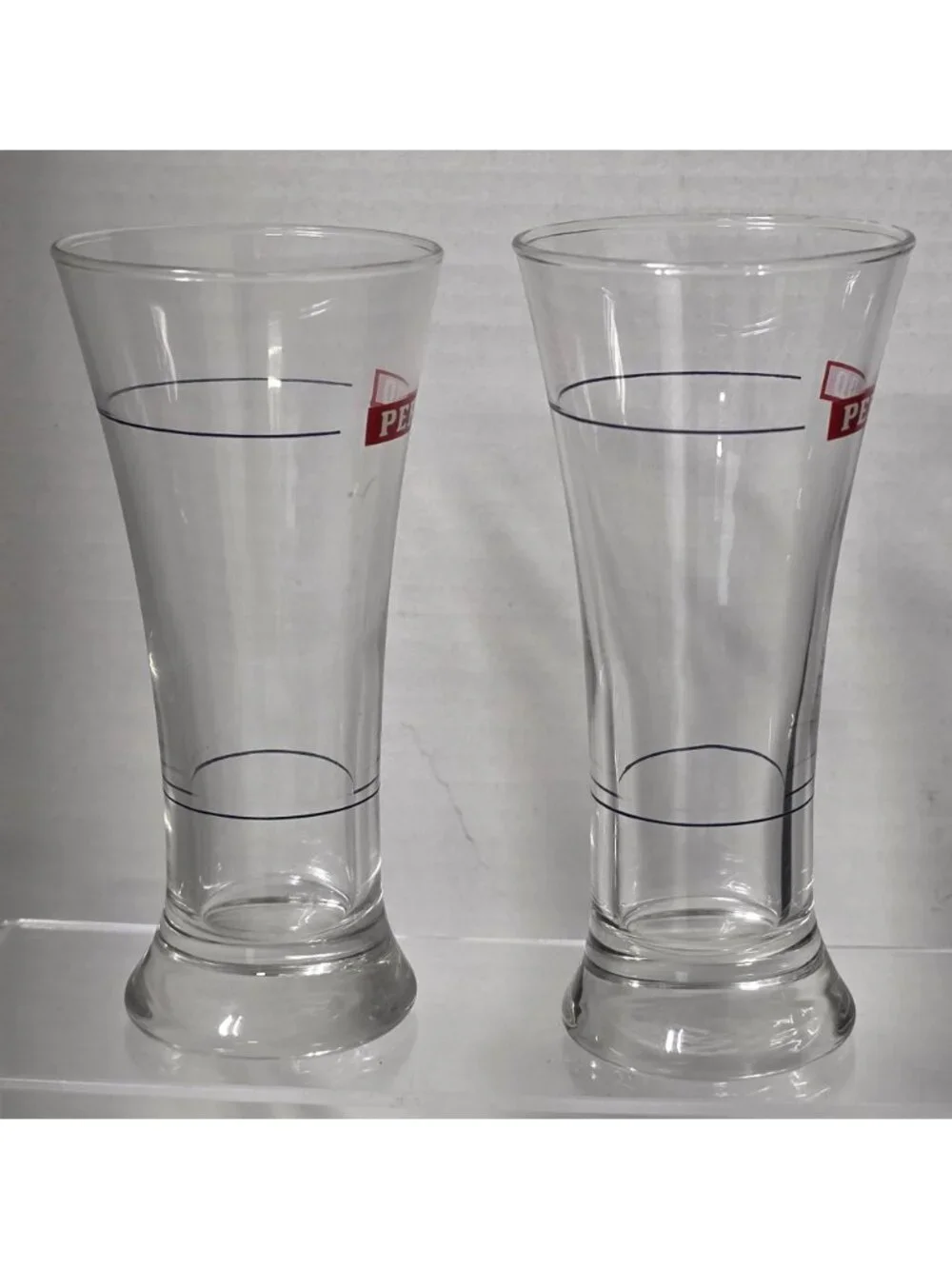 Vintage Pernod Pastis Glasses Set of 2 Barware France Pour Lines 5.9